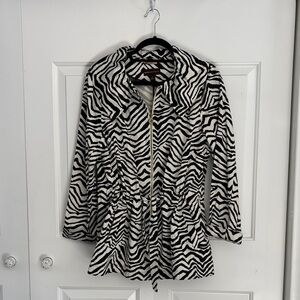Zebra Print Women's Jacket Dana Buchman Size large